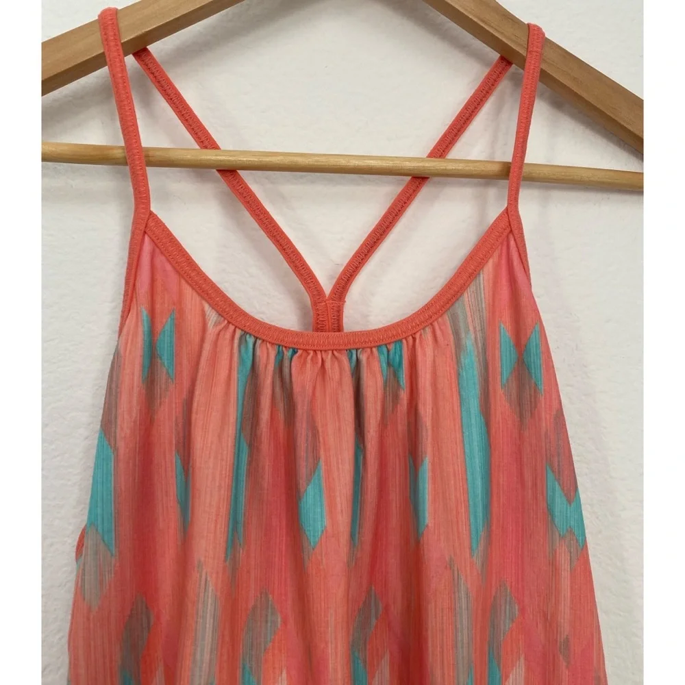 PrAna • Andie Abstract Print Thin Racerback Strap Activewear Tank Top - Picture 3 of 14